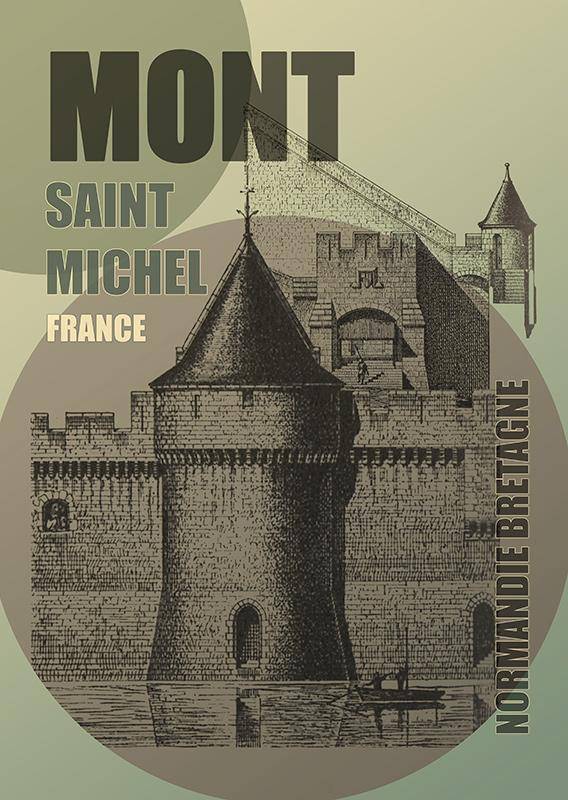 Affiche et tableau - architecture du Mont Saint-Michel 