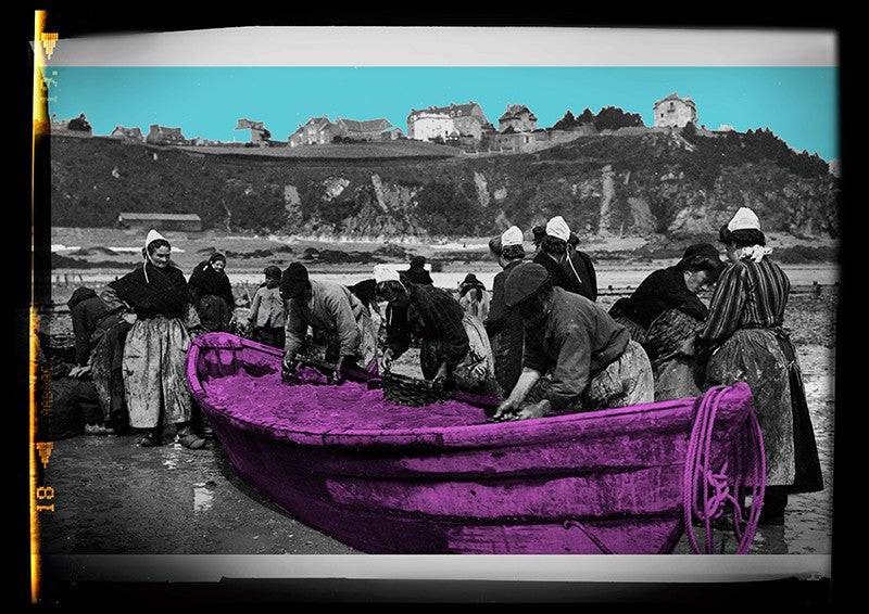 Les huîtres de Cancale - tableau de paysage marin de Bretagne pour décoration bord de mer