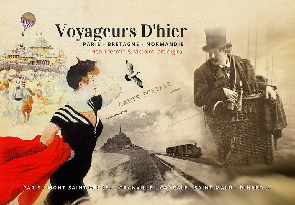 Voyageurs d'hier, Paris - Bretagne - Normandie - artistedelabaie.com